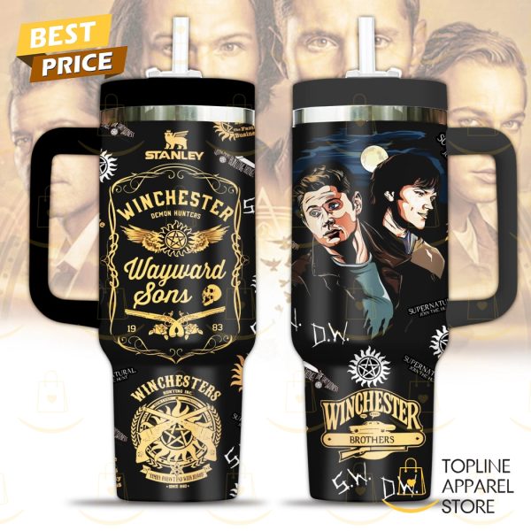 Winchester Brothers Supernatural Tumbler With Handle And Straw