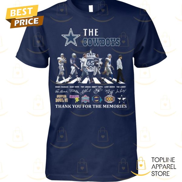 The Dallas Cowboys 65 Anniversary Signature Thank You For The Memories Unisex T-Shirt