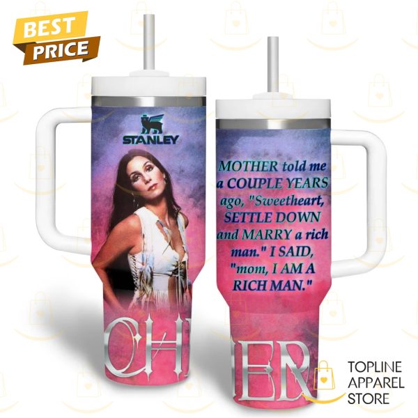 Cher – Mother Told Me A Couple Years Ago Tumbler With Handle And Straw