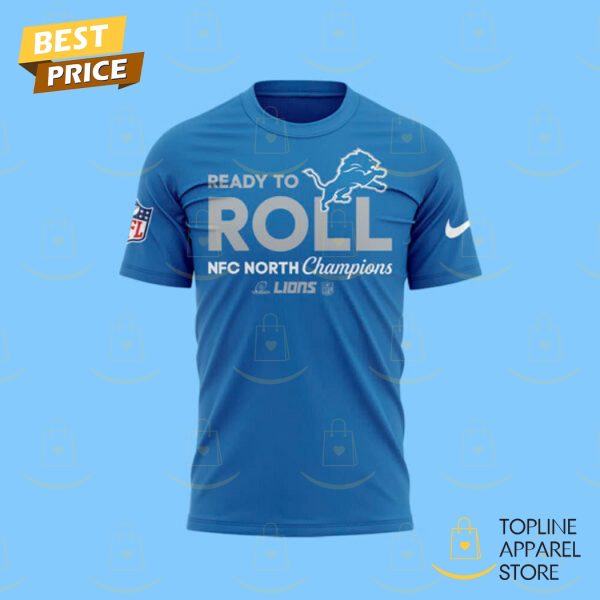 Ready To Roll 2024 NFC North Division Champions Detroit Lions 3D T-Shirt