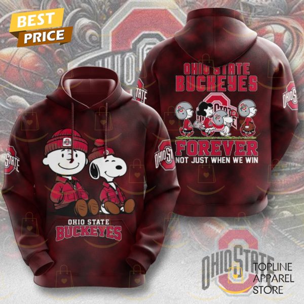 Peanuts x Ohio State Buckeyes Foobtball – Forever Not Just When We Win Hoodie