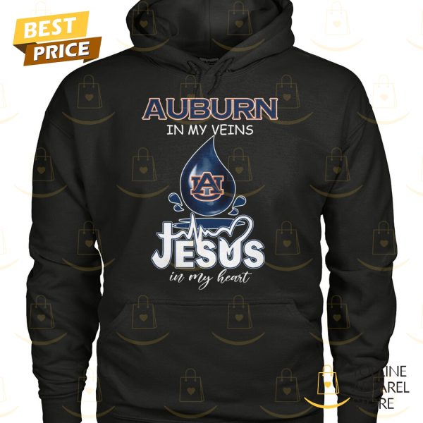 Auburn Tigers In My Veins Jesus In My Heart Unisex T-Shirt