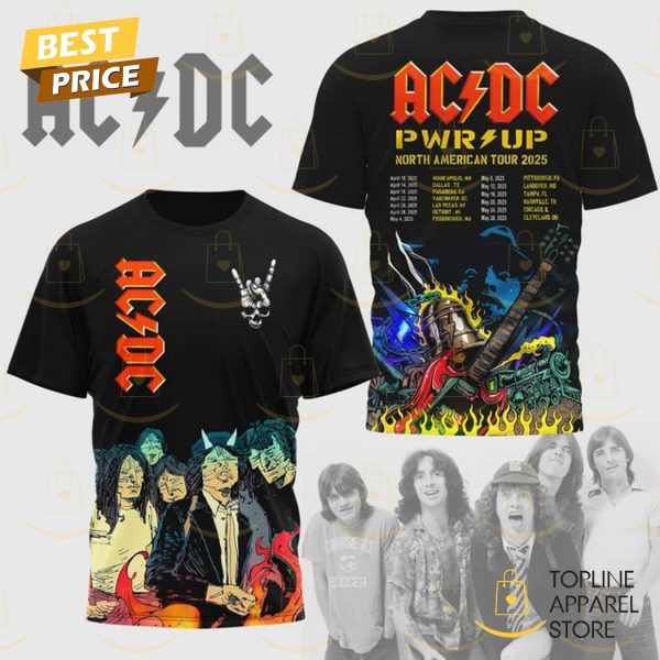 AC DC Pwr Up North American Tour 2025 3D T-Shirt