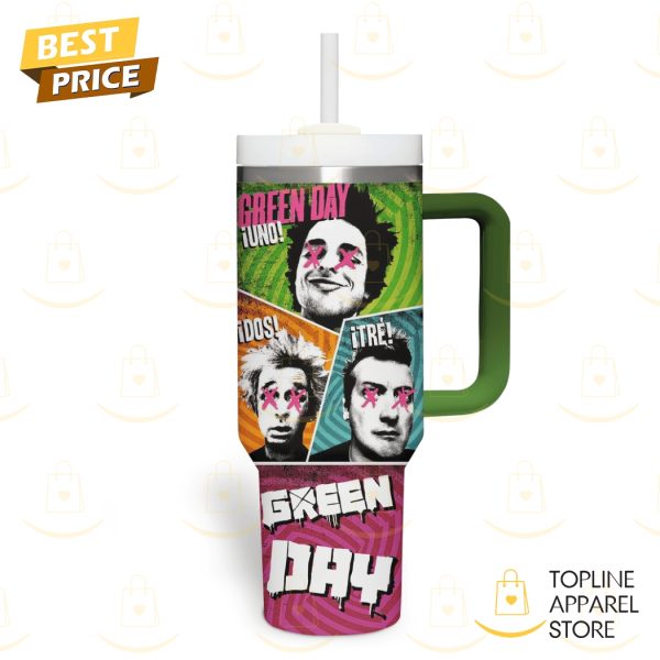 Green Day – Iuno Tumbler With Handle And Straw