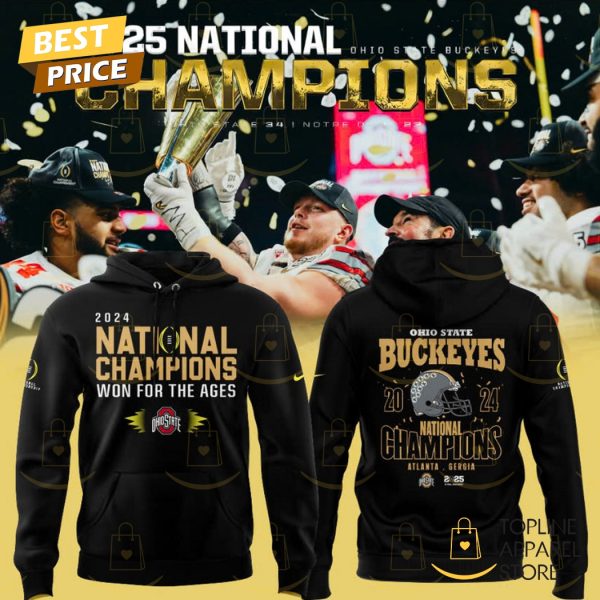 2024 National Champions Won For The Ages Ohio State Buckeyes Black Hoodie