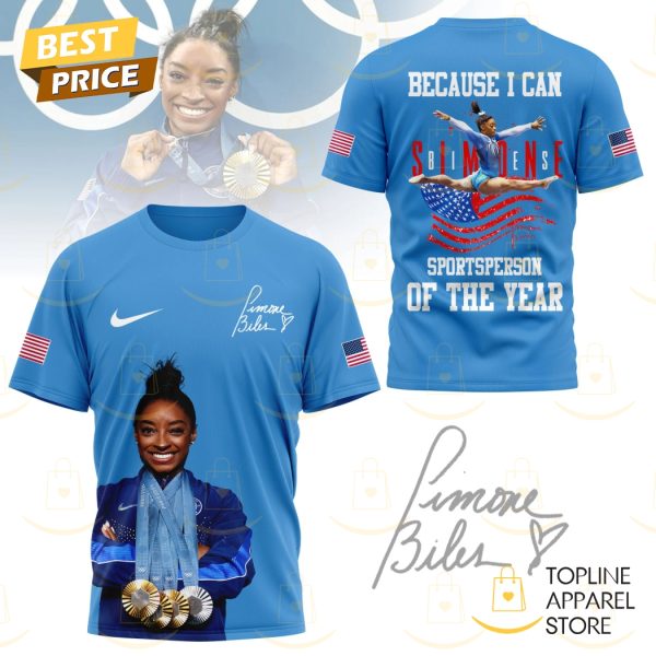 Simone Biles Because I Can Sportsperson Of The Year 3D T-Shirt