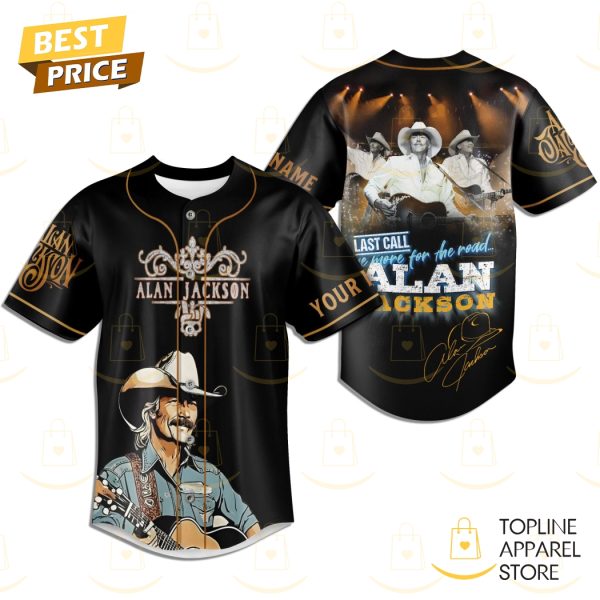 Personalized Alan Jackson – Last Call One More For The Road Signature Baseball Jersey