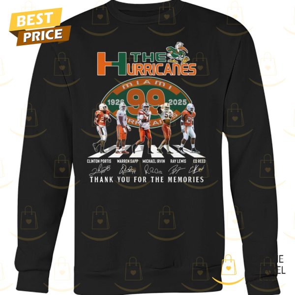 The Miami Hurricanes 99 Years 1926-2025 Signature Thank You For The Memories Unisex T-Shirt