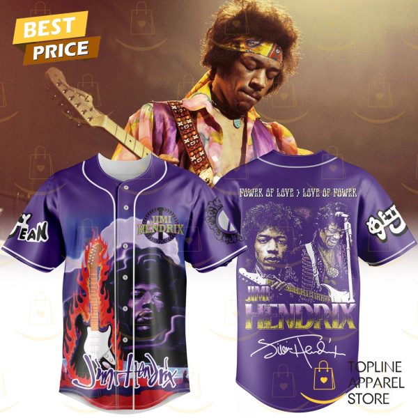 Jimi Hendrix Power Of Love Baseball Jersey