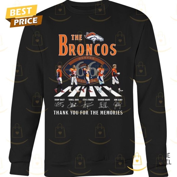 The Denver Broncos 1959-2025 Signature Thank You For The Memories Unisex T-Shirt