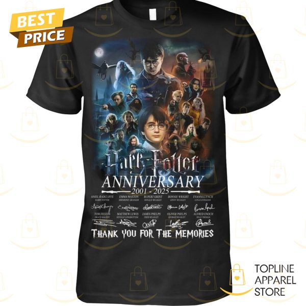 Harry Potter Anniversary 2001-2025 Signature Thank You For The Memories Unisex T-Shirt