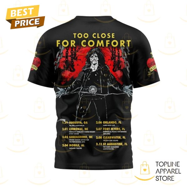 Alice Cooper Too Close For Comfort 3D T-Shirt