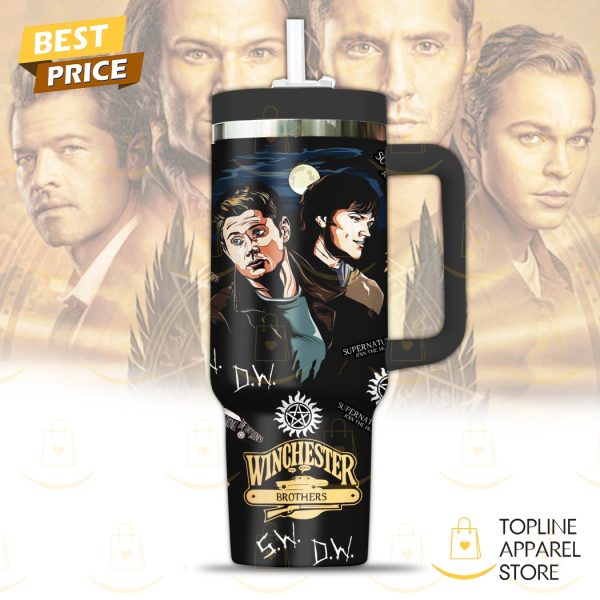 Winchester Brothers Supernatural Tumbler With Handle And Straw