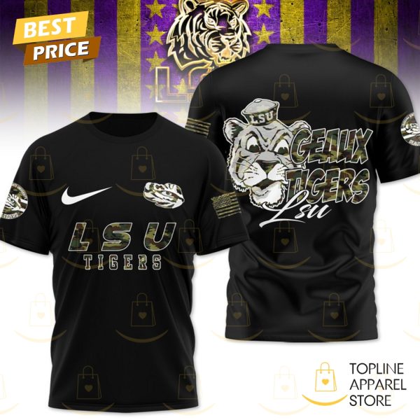 LSU Tigers – Geaux Tigers 3D T-Shirt – Black