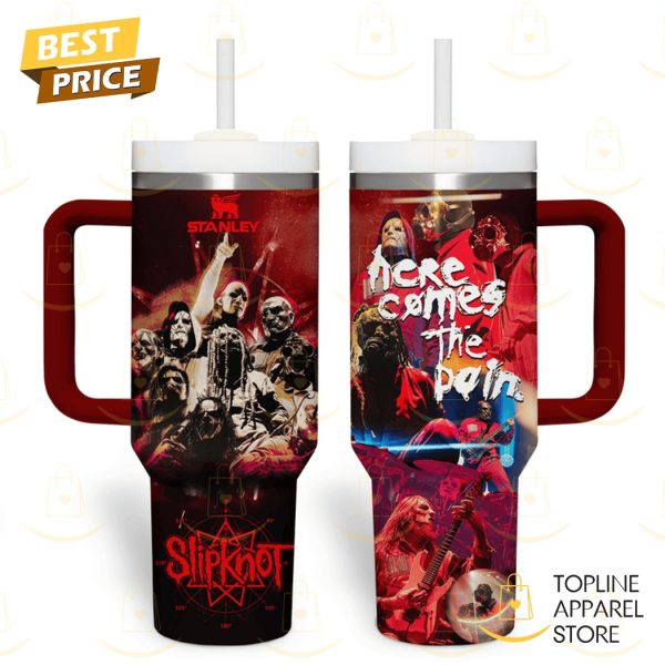 Slipknot Here Comes The Pain Tumbler With Handle And Straw