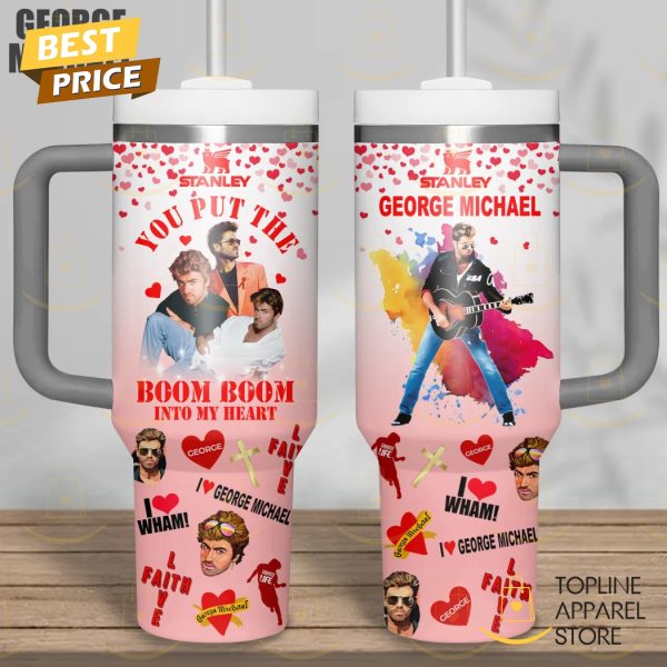 George Michael – You Put The Boom Boom Into My Heart Tumbler With Handle And Straw