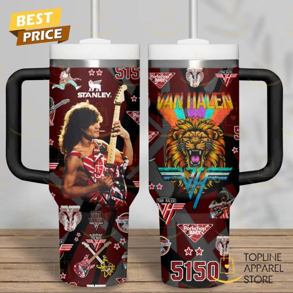 Van Halen I Dont Feel Tardy Tumbler With Handle And Straw