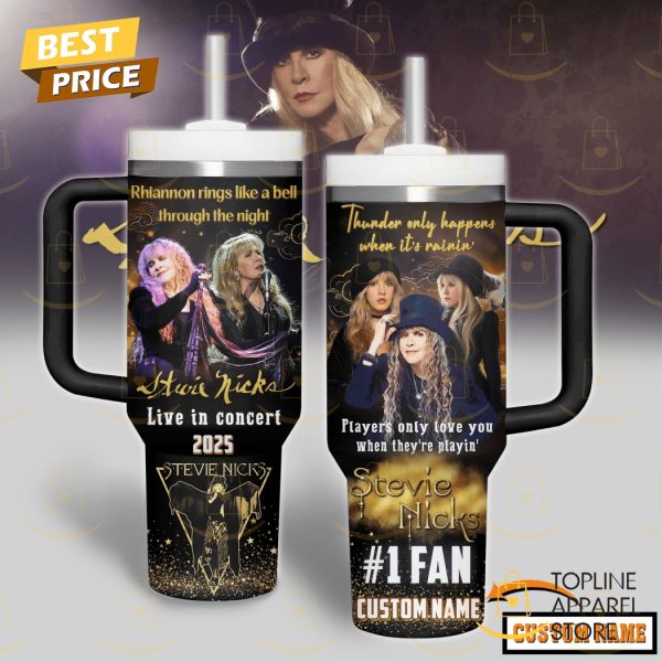 Personalized Stevie Nicks Live Concert 2025 Tumbler With Handle And Straw