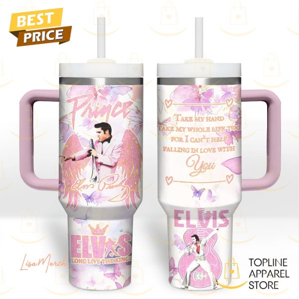 Elvis Presley Long Live The King Tumbler With Handle And Straw