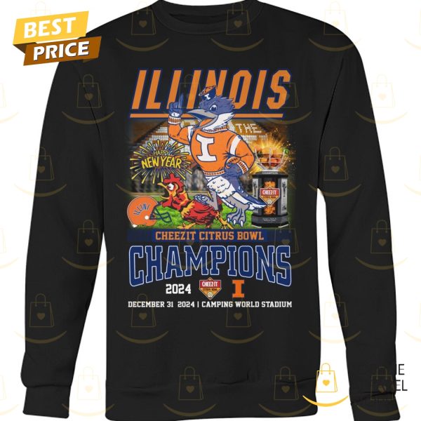 Illinois Fighting Illini Cheezit Citrus Bowl Champions 2024 Unisex T-Shirt