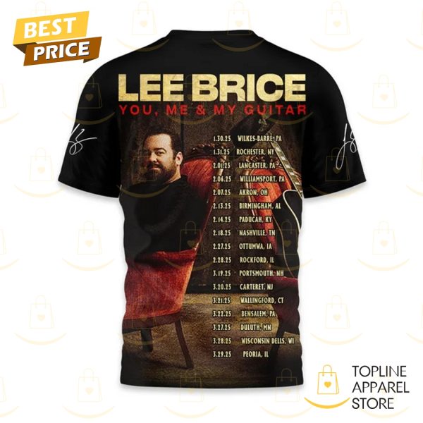 Lee Brice – You Me And My Guitar Signature 3D T-Shirt