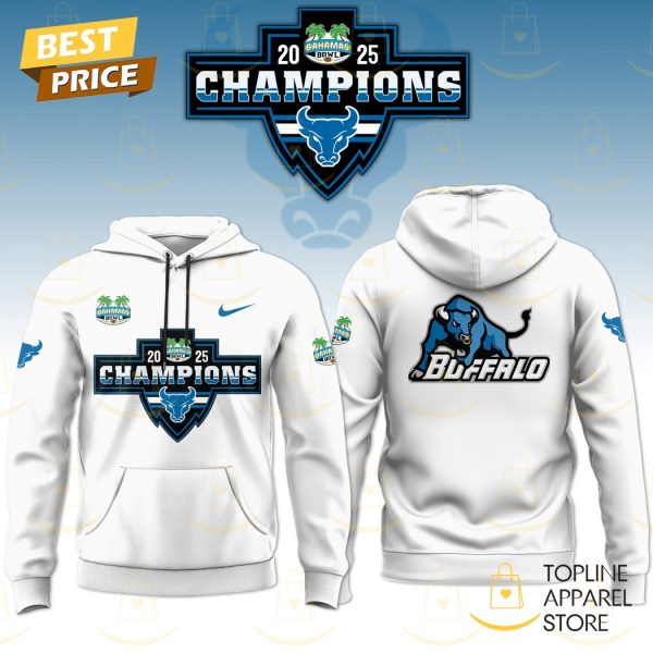 Buffalo Bulls Football Buhamas Bowl Champions 2025 Hoodie – White