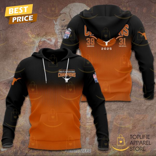 Texas Longhorns Chick Fil A Peach Bowl Champions 2025 Hoodie