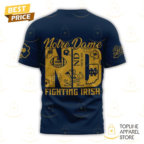 Notre Dame Fighting Irish – Lets Go Irish 3D T-Shirt