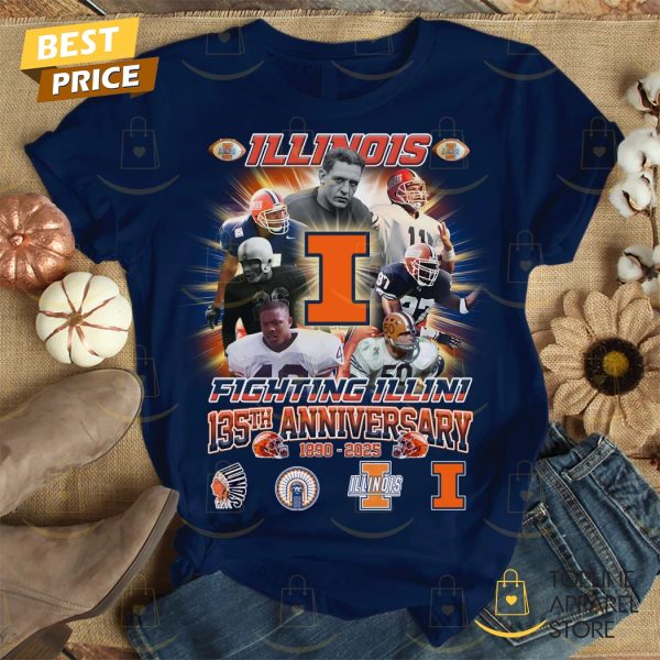 Illinois Fighting Illini 135th Anniversary 1890-2025 Unisex T-Shirt