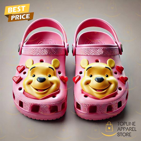 Winnie The Pooh Be My Valentina Crocs