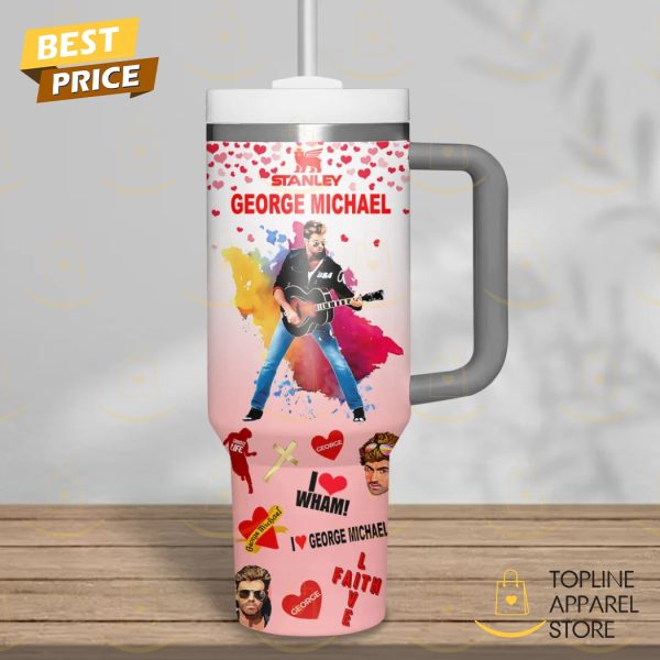 George Michael – You Put The Boom Boom Into My Heart Tumbler With Handle And Straw