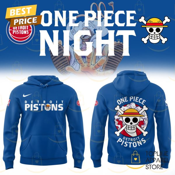 Detroit Pistons Basketball x One Piece Night Hoodie