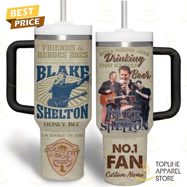 Personalized Blake Shelton Honey Bee Tumbler With Handle And Straw