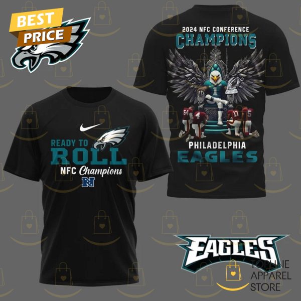 Ready To Roll NFC Champions Philadelphia Eagles 3D T-Shirt – Black