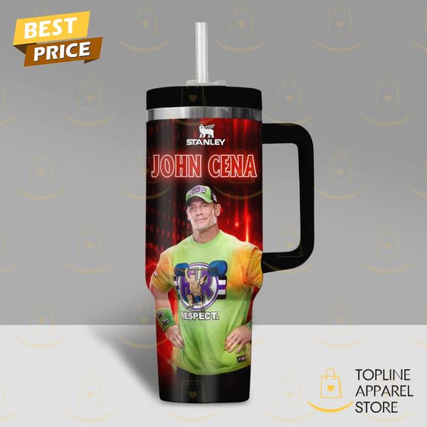 John Cena Kick Off Raw WWE Tumbler With Handle And Straw