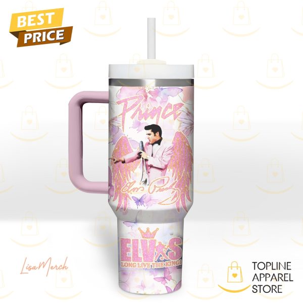 Elvis Presley Long Live The King Tumbler With Handle And Straw