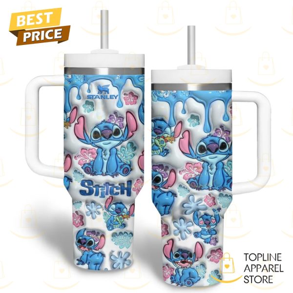 Stitch Tumbler With Handle And Straw