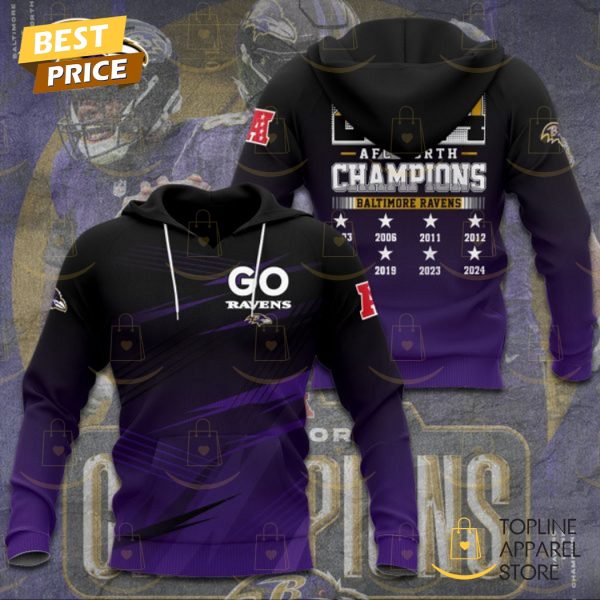 Back To Back 2024 AFC North Champs Baltimore Ravens Hoodie