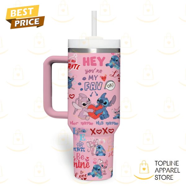 Personalized Stitch – You My Favorite Tumbler With Handle And Straw