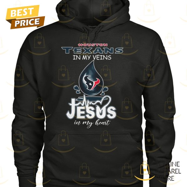 Houston Texans In My Veins Jesus In My Heart Unisex T-Shirt