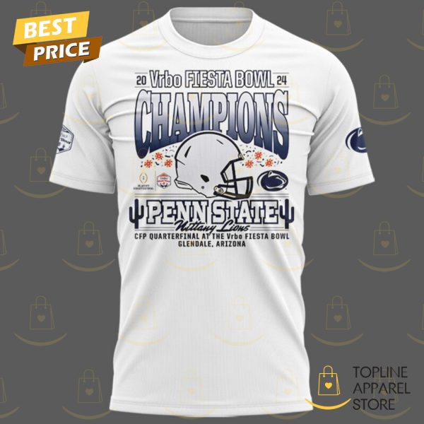 Fiesta Bowl Champions Penn State Nittany Lions 2024 3D T-Shirt – White