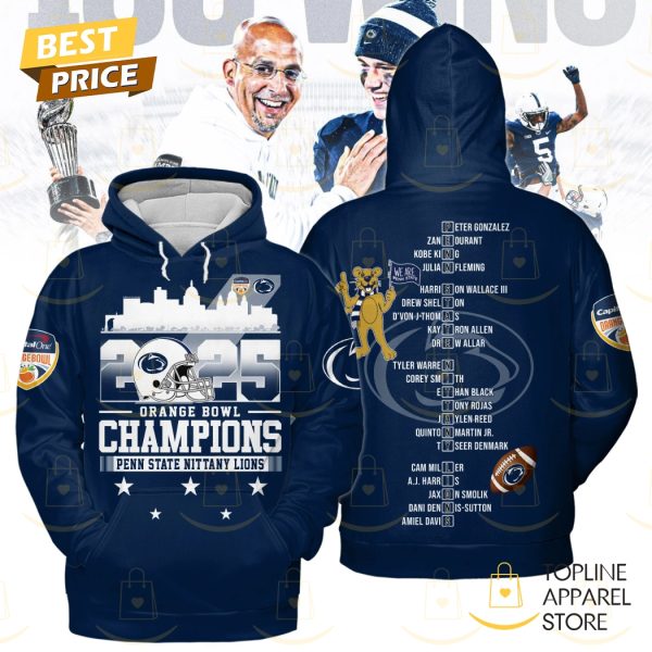 2025 Penn State Nittany Lions Orange Bowl Champions Hoodie