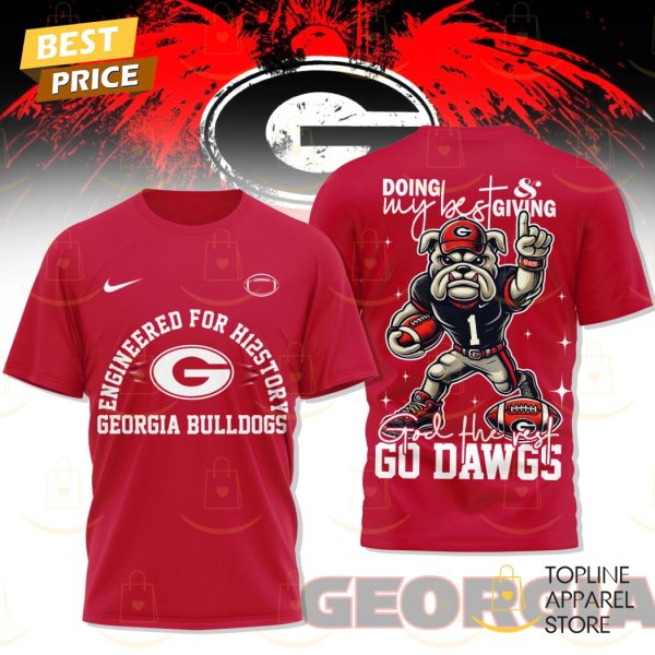 Georgia Bulldogs Engineered For H12story 3D T-Shirt