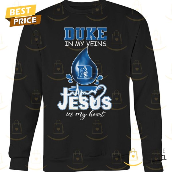 Duke Blue Devils In My Veins Jesus In My Heart Unisex T-Shirt