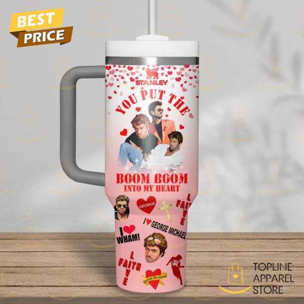 George Michael – You Put The Boom Boom Into My Heart Tumbler With Handle And Straw