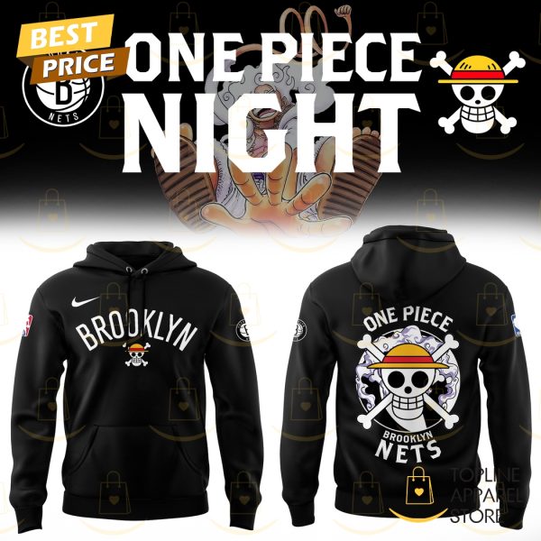 Brooklyn Nets Basketball x One Piece Night Hoodie