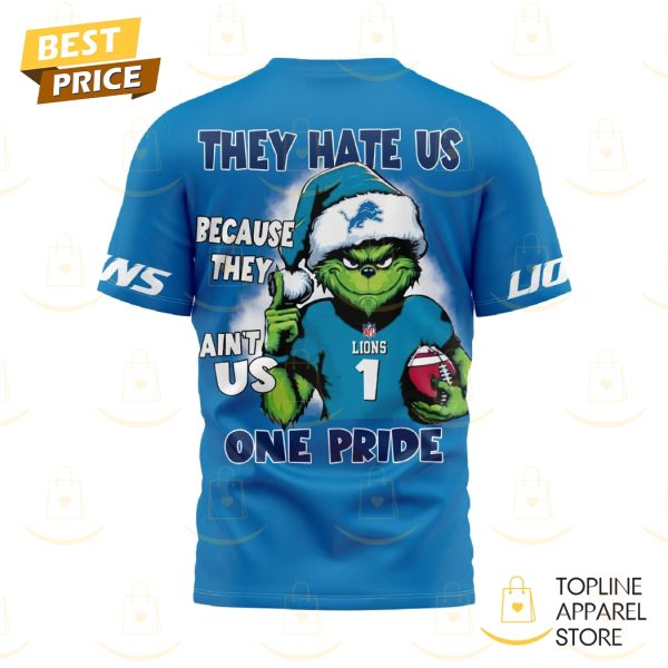 They Hate Us Because They Aint Us One Pride Detroit Lions 3D T-Shirt