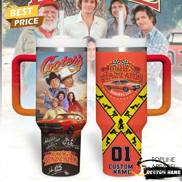 Personalized The Dukes Of Hazzard Signature Tumbler With Handle And Straw