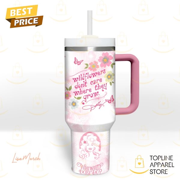 Dolly Parton What Would Dolly Do Tumbler With Handle And Straw