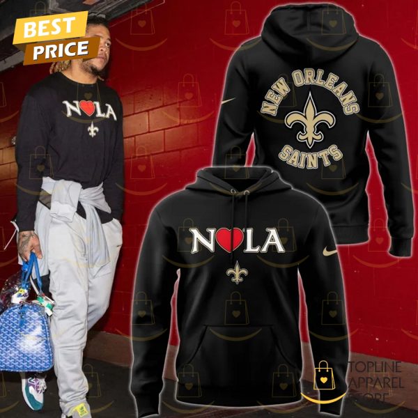 New Orleans Saints NOLA Design Hoodie – Black